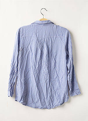 Chemisier poches poitrine manches longues bleu CC COLLECTION femme