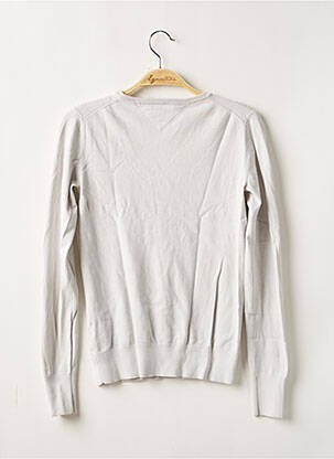 Pull finition bords-côtes manches longues beige TOMMY HILFIGER femme