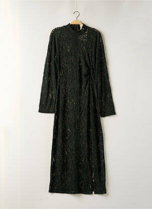 Robe longue manches longues manches longues vert GESTUZ femme