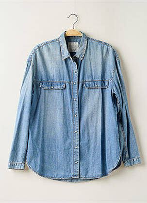 Chemisier coupe fluide manches longues bleu ZARA femme