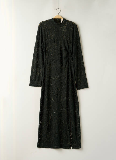 Robe longue manches longues manches longues vert GESTUZ femme