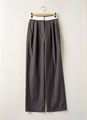 Pantalon large gris SUNCOO pour femme