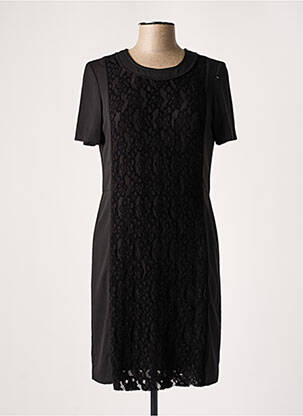 Robe mi-longue coupe fluide manches courtes noir ARMANI femme
