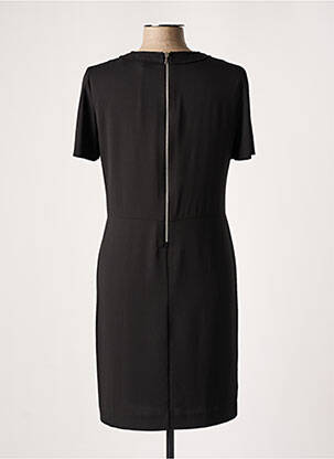 Robe mi-longue coupe fluide manches courtes noir ARMANI femme