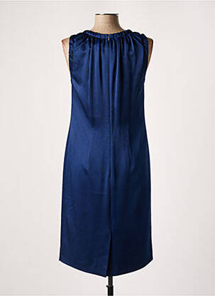 Robe mi-longue coupe fluide sans manche bleu HUGO BOSS femme
