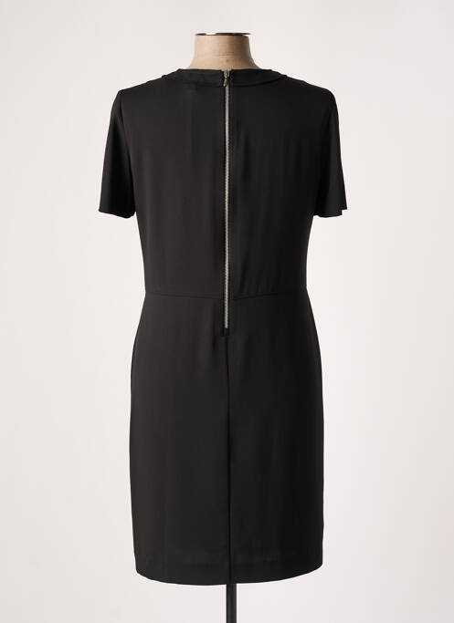Robe mi-longue fermeture zippée au dos manches courtes noir ARMANI femme