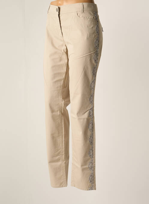 Pantalon slim beige MARC CAIN pour femme