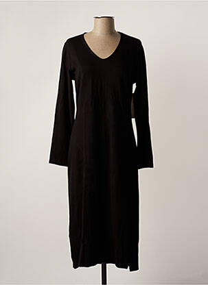 Robe mi-longue manches longues manches longues noir AGATHE & LOUISE femme