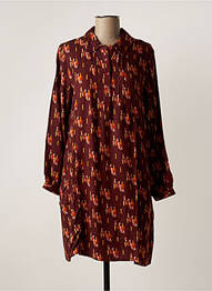 Robe mi-longue manches longues manches longues orange AGATHE & LOUISE femme