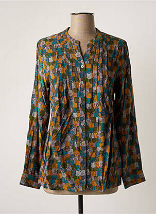 Chemisier coupe cintrée manches longues gris AGATHE & LOUISE femme