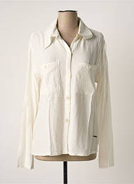Chemisier coupe cintrée manches longues beige AGATHE & LOUISE femme