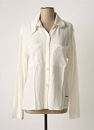 Chemisier poches poitrine manches longues beige AGATHE & LOUISE femme