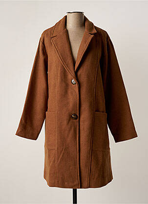 Manteau long marron AGATHE & LOUISE pour femme