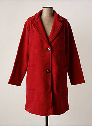 Manteau long rouge AGATHE & LOUISE pour femme