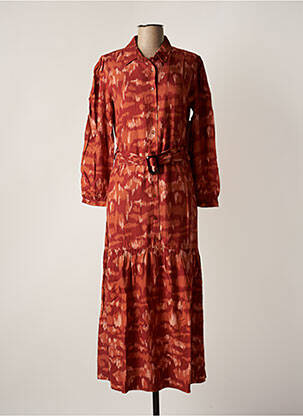 Robe longue marron AGATHE & LOUISE pour femme