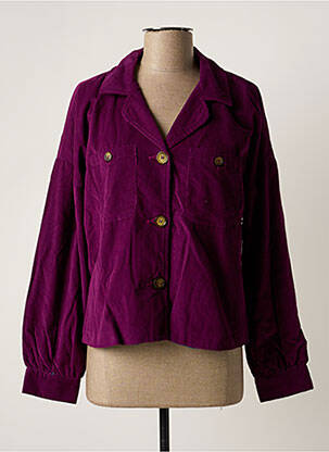 Veste casual violet AGATHE & LOUISE pour femme