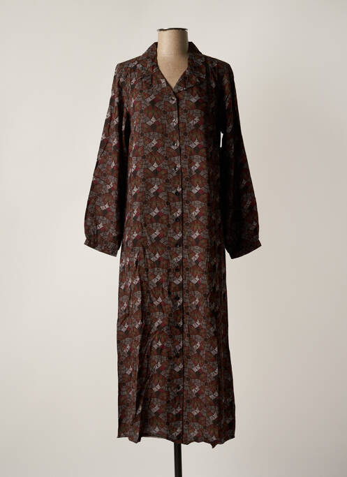 Robe longue manches longues manches longues noir AGATHE & LOUISE femme