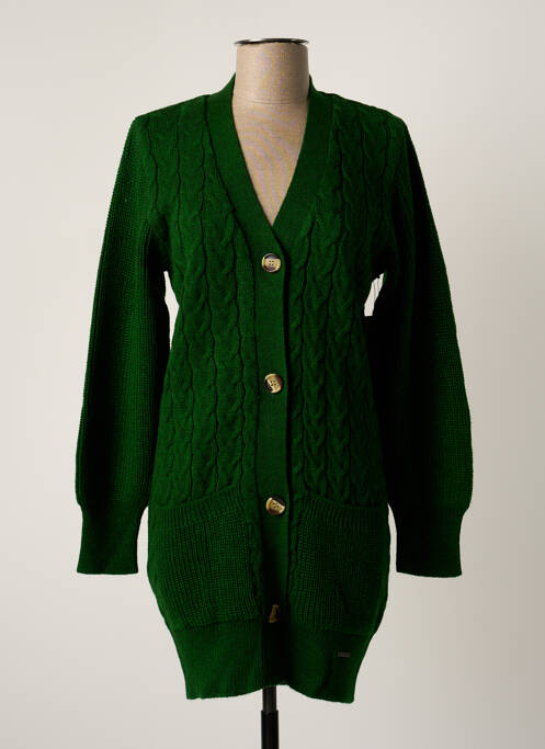 Gilet manches longues vert AGATHE & LOUISE pour femme