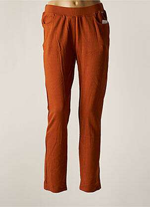 Pantalon slim taille élastique taille normale marron AGATHE & LOUISE femme