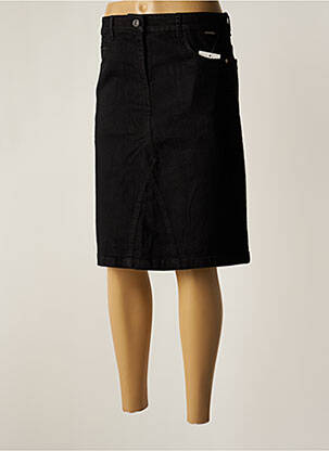 Jupe mi-longue coupe droite noir AGATHE & LOUISE femme