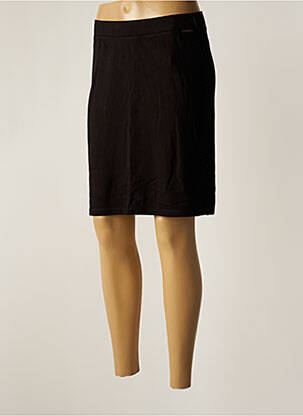 Jupe mi-longue coupe droite noir AGATHE & LOUISE femme