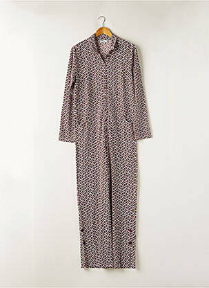 Combi-pantalon poches manches longues violet AGATHE & LOUISE femme