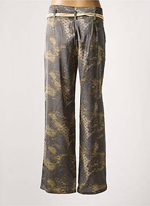 Pantalon large taille à pinces taille haute gris NÜ femme