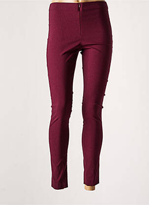 Jegging stretch taille normale violet LAUREN VIDAL femme