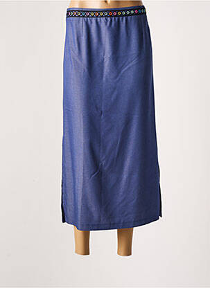 Jupe longue taille haute bleu LO! LES FILLES femme