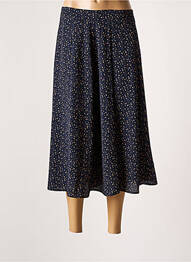 Jupe mi-longue taille à pinces bleu NÜ femme