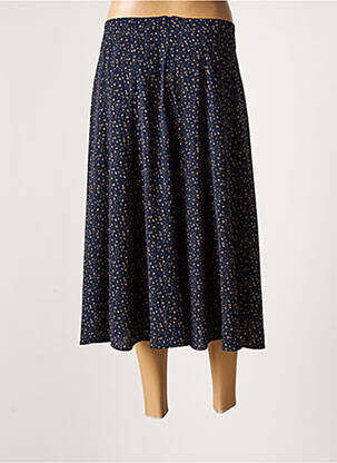 Jupe mi-longue stretch bleu NÜ femme
