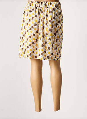 Jupe mi-longue taille haute jaune LA FEE MARABOUTEE femme