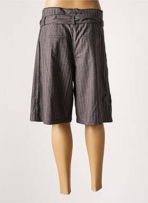 Bermuda fermeture zippée sous rabat avec crochet taille normale gris NÜ femme