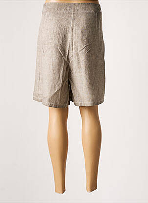 Bermuda taille haute taille haute gris MALOKA femme
