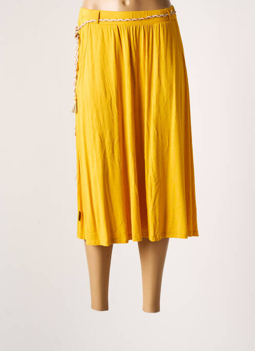 Jupe mi-longue taille haute jaune RAGWEAR femme