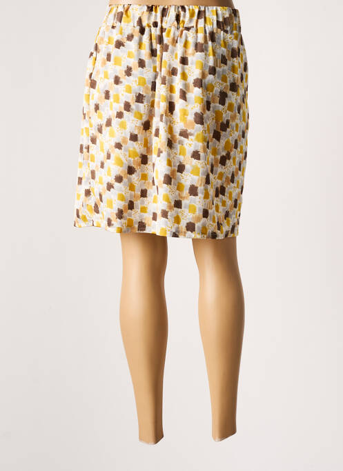 Jupe mi-longue jaune LA FEE MARABOUTEE pour femme