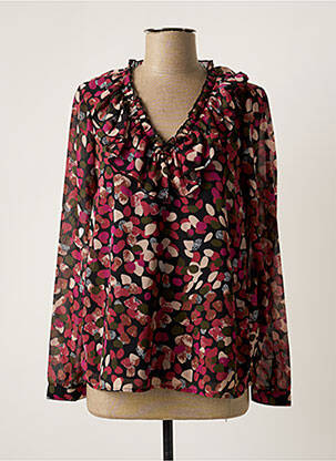 Blouse légère et transparente manches longues rose GAUDI femme