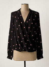 Blouse imprimé fantaisie manches longues noir GAUDI femme