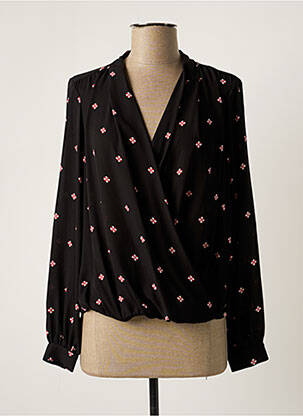 Blouse imprimé fantaisie manches longues noir GAUDI femme