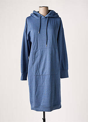 Robe pull coupe cintrée manches longues bleu ICHI femme