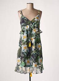 Robe mi-longue coupe fluide sans manche vert GAUDI femme