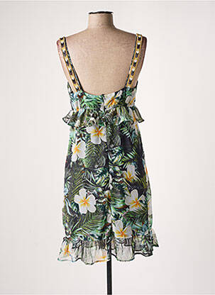 Robe mi-longue coupe fluide sans manche vert GAUDI femme