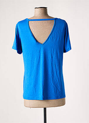 Top tissage jersey manches courtes bleu MALOKA femme