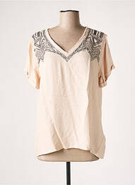 Top manches courtes manches courtes beige NU JEANS femme