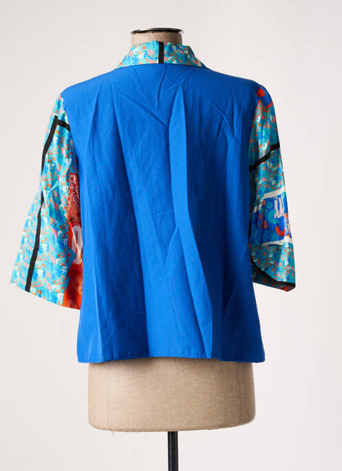 Veste casual col chemisier bleu MADE IN SENS femme