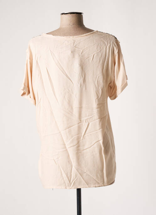 Top manches courtes manches courtes beige NU JEANS femme