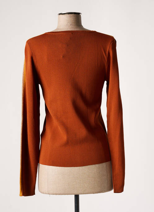 Gilet manches longues marron NU JEANS pour femme