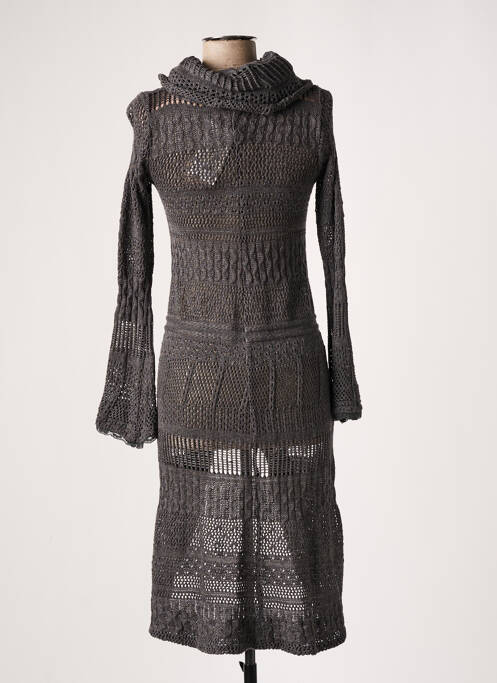 Robe pull gris MYTI pour femme