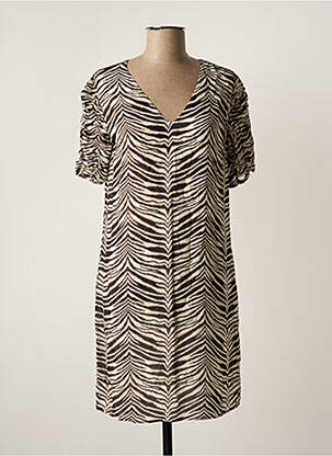 Robe mi-longue manches courtes manches courtes noir GAUDI femme