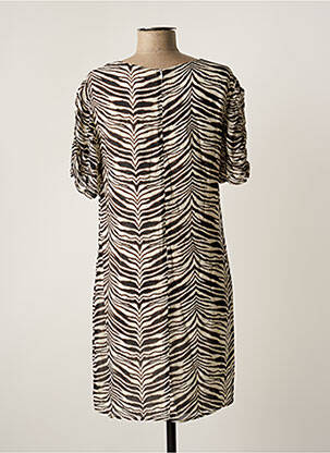 Robe mi-longue manches courtes manches courtes noir GAUDI femme